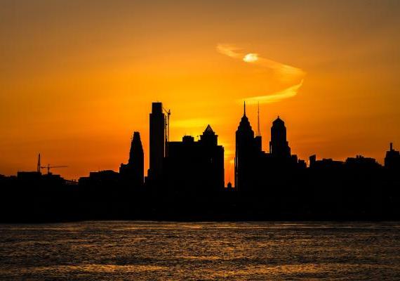 Philadelphia Sunset Silhouette