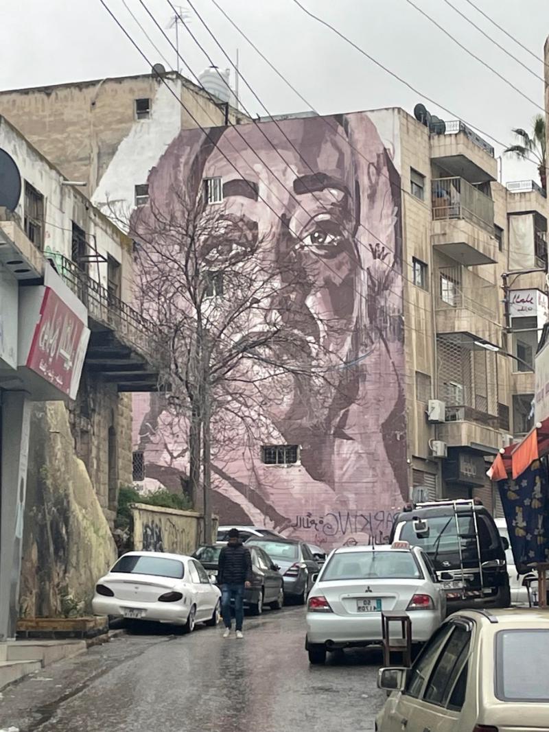 Mural by Miramar Al Nayyar of Zaha Hadid
